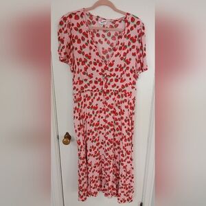 Luv Betsey Strawberry Pink Dress XL